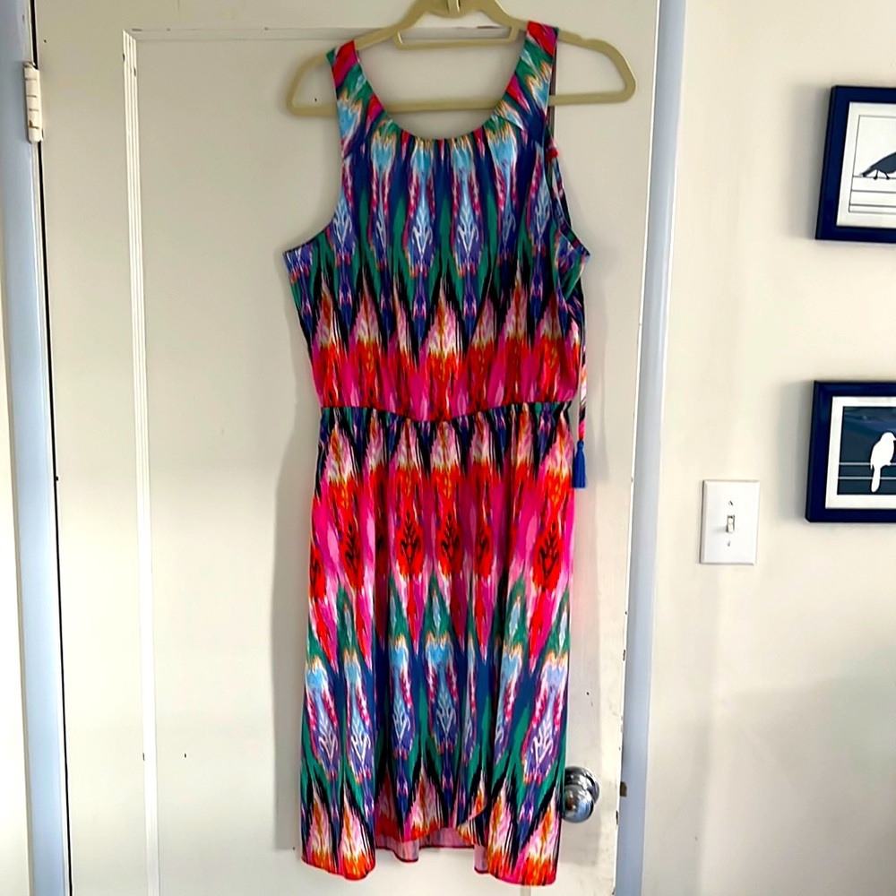 Athleta | Ikat Martinique Rainbow Dress size M